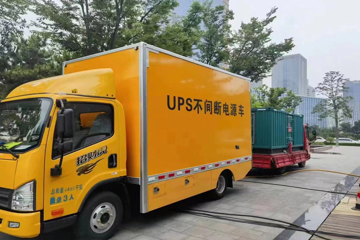三原发电机租赁施工现场