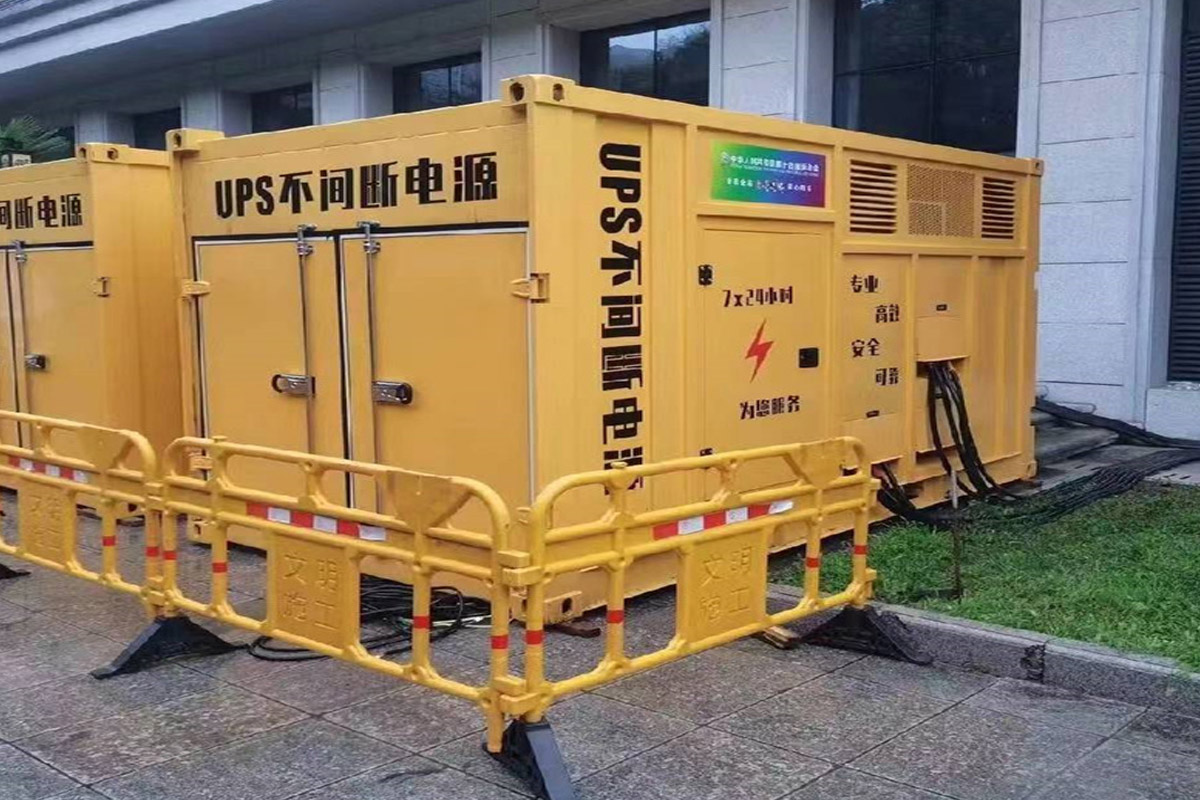 三原发电机租赁施工现场