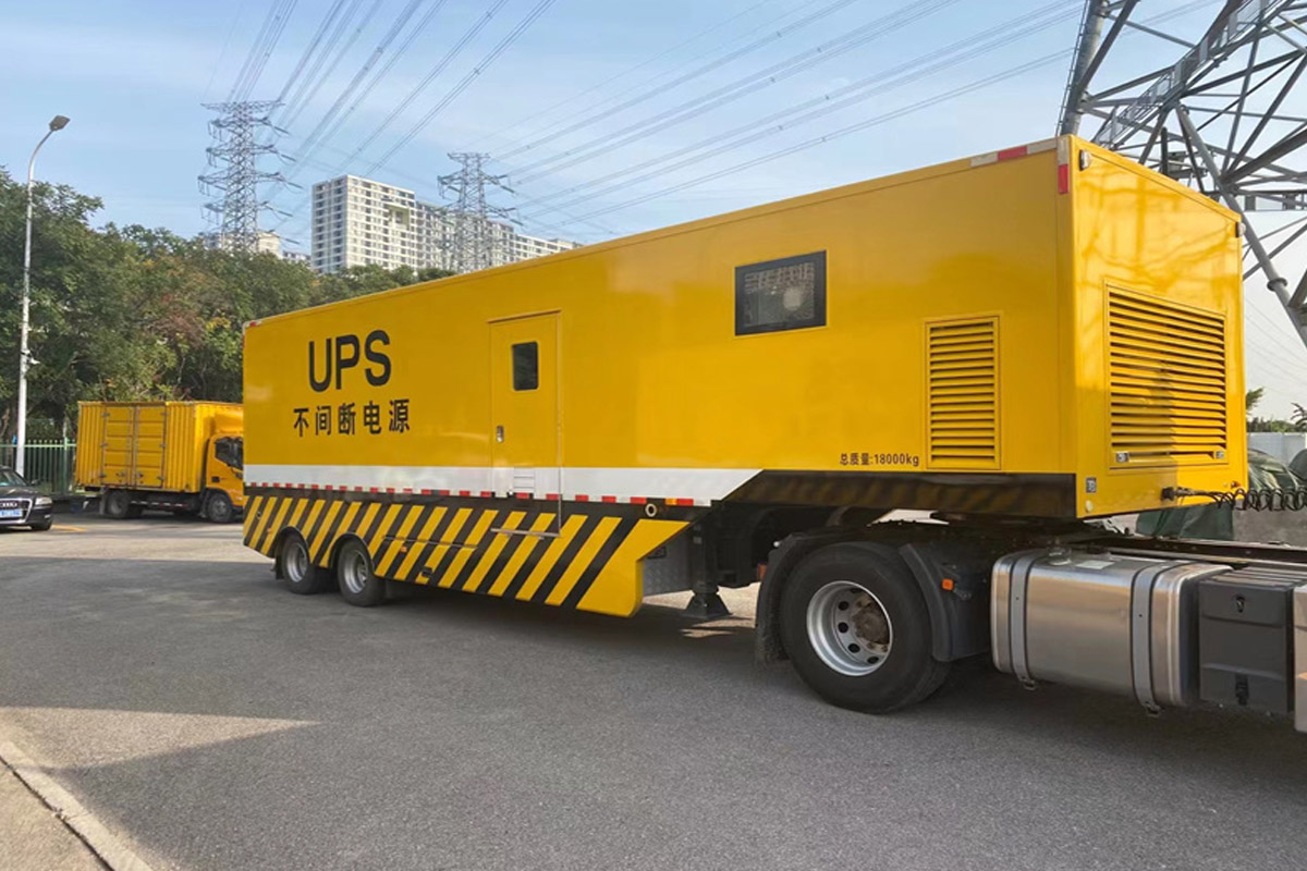 三原发电机租赁施工现场